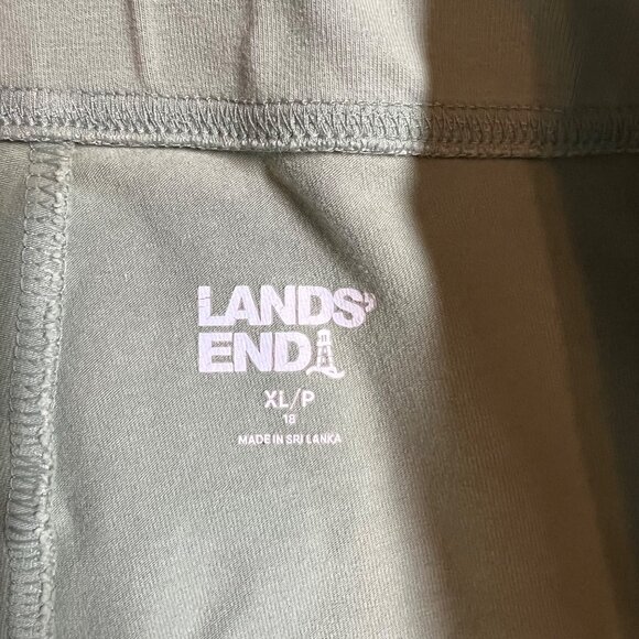 Lands End Wide Leg Pull On Pants Starfish Flare Leg Pant Green Size XL - Picture 7 of 10
